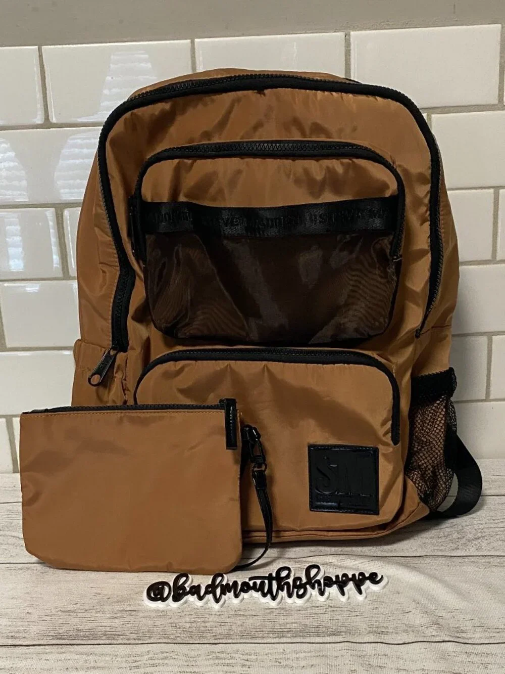 *Steve Madden BCHELLE Backpack and Matching Pouch in Camel